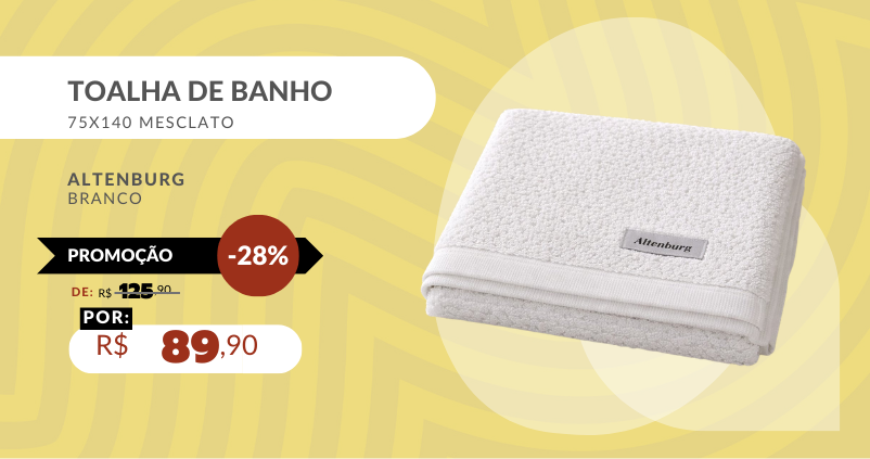 Toalha De Banho 75X140 Mesclato Altenburg Branco