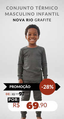 Conjunto Térmico Masculino Infantil 9/10 MM25-90 Nova Rio Grafite