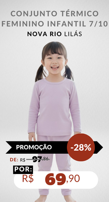 Conjunto Térmico Feminino Infantil 7/10 MM25-90 Nova Rio Lilás