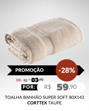 Toalha Banhão Super Soft Zero Twist 80X143 Corttex Taupe