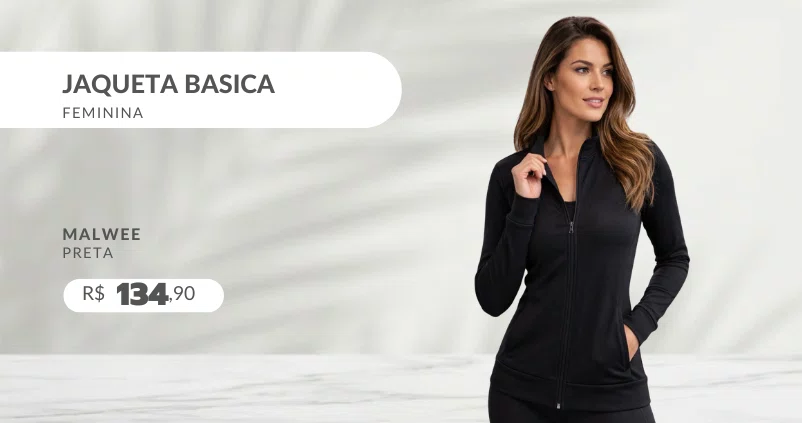 Jaqueta Basica Feminina 1000026298 Malwee Preto