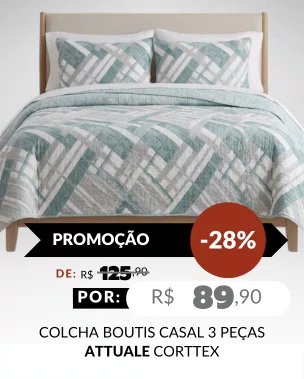 Colcha Boutis Casal 3 Peças Estampado Dupla Face 2,20x2,40 Attuale Corttex