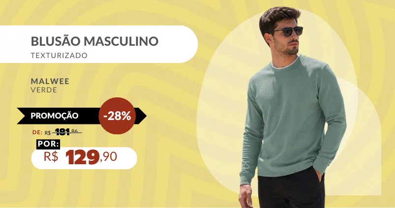 Blusão Masculino Texturizado 1000136320 Malwee Verde