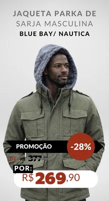 Jaqueta Parka De Sarja Masculina JSCMP200 Blue Bay/ Nautica