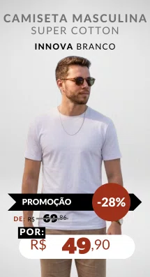 Camiseta Masculina Super Cotton Innova Branco