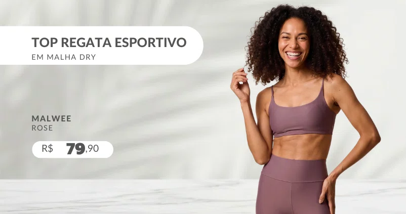 Top Regata Esportivo Em Malha Dry 1000132785 Malwee Rose