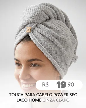 Touca Para Cabelo Power Sec 57232 Laço Home Cinza Claro