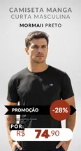 Camiseta Manga Curta Masculina De Malha Suplex 582833 Mormaii Preto