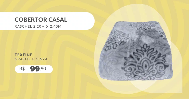Cobertor Casal Raschel 2,20m x 2,40m Texfine Grafite e Cinza