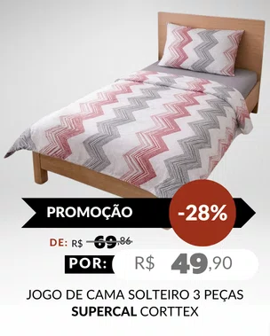 Jogo De Cama Solteiro 3 Peças 180 Fios Supercal Corttex