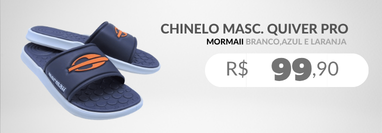 Chinelo Masculino Adulto Quiver Pro11406 Mormaii Branco,azul e laranja