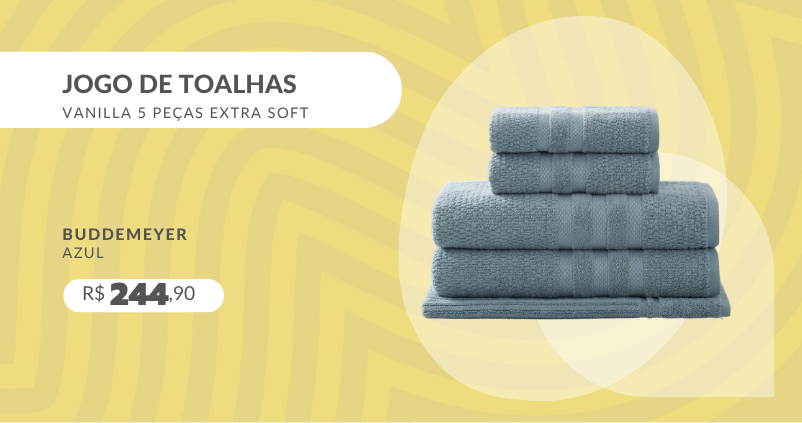Jogo De Toalhas Vanilla 5 Peças Extra Soft Buddemeyer Azul