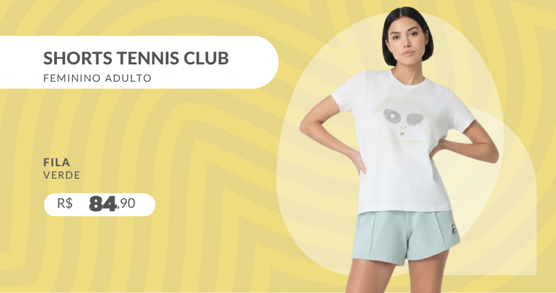 Shorts Tennis Club Feminino Adulto F12TN00281 FILA Verde