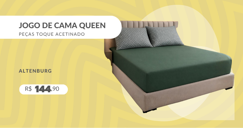 Jogo De Cama Queen 3 Peças Toque Acetinado Altenburg