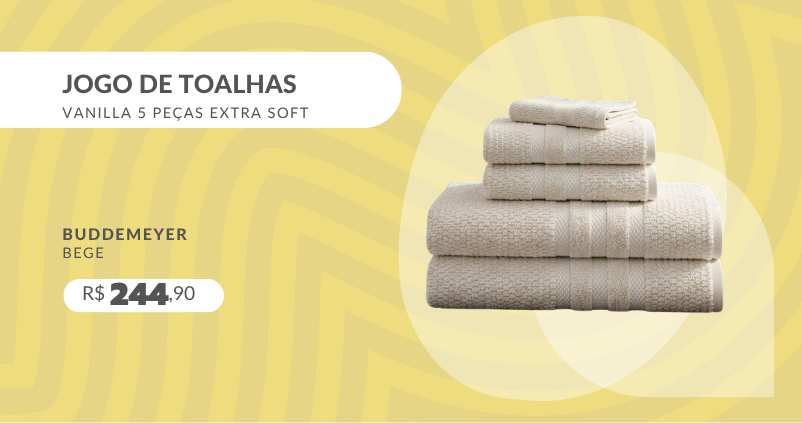 Jogo De Toalhas Vanilla 5 Peças Extra Soft Buddemeyer Bege