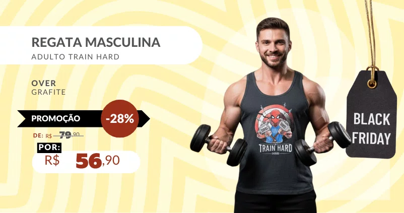 Regata Masculina Adulto Train Hard 125213002 Over Grafite