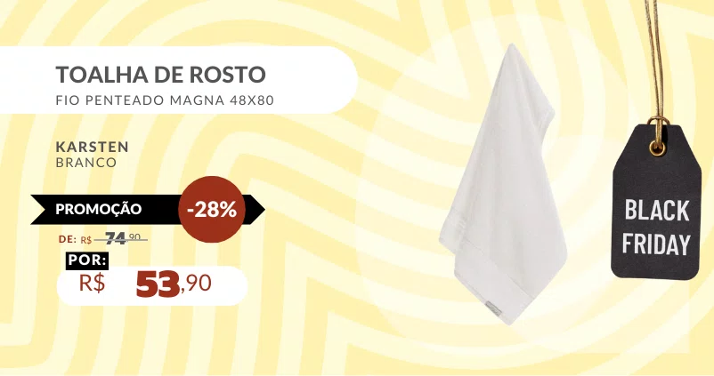 Toalha De Rosto Fio Penteado Magna 48x80 Karsten Branco