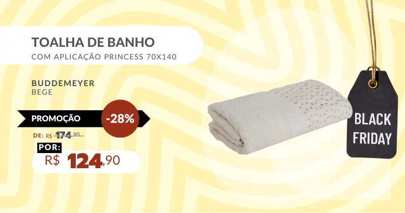 Toalha De Banho Com Aplicação Princess 70X140 Buddemeyer Bege