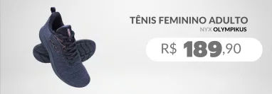 Tênis Feminino Adulto NYX Olympikus Preto e Chumbo