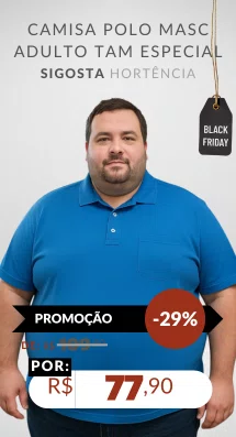 Camisa Polo Masculina Adulto Tamanho Especial 30592 Sigosta Hortência