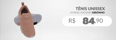 Tênis Unissex Juvenil Jogging G-274 Gibizinho Nude