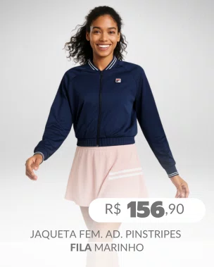 Jaqueta Feminina Adulto Pinstripes Line F12TN030 Fila Marinho