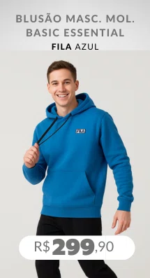 Blusão Masculino Adulto Moletom Basic Essential F11HT00410 Fila Azul