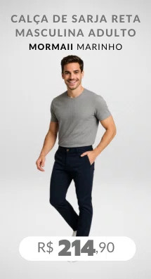 Calça De Sarja Reta Masculina Adulto 55605 Mormaii Marinho