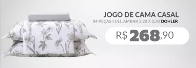 Jogo De Cama Casal 04 Peças Full Ambar 2,20 X 2,50 Dohler Flora