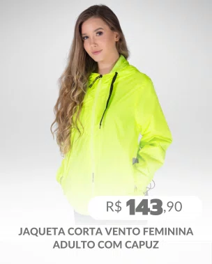 Jaqueta Corta Vento Feminina Adulto Com Capuz 16.56.0104 Overcore Girls Verde