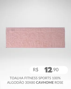 Toalha Fitness Sports 100% Algodão 30X80 Cavhome Rose
