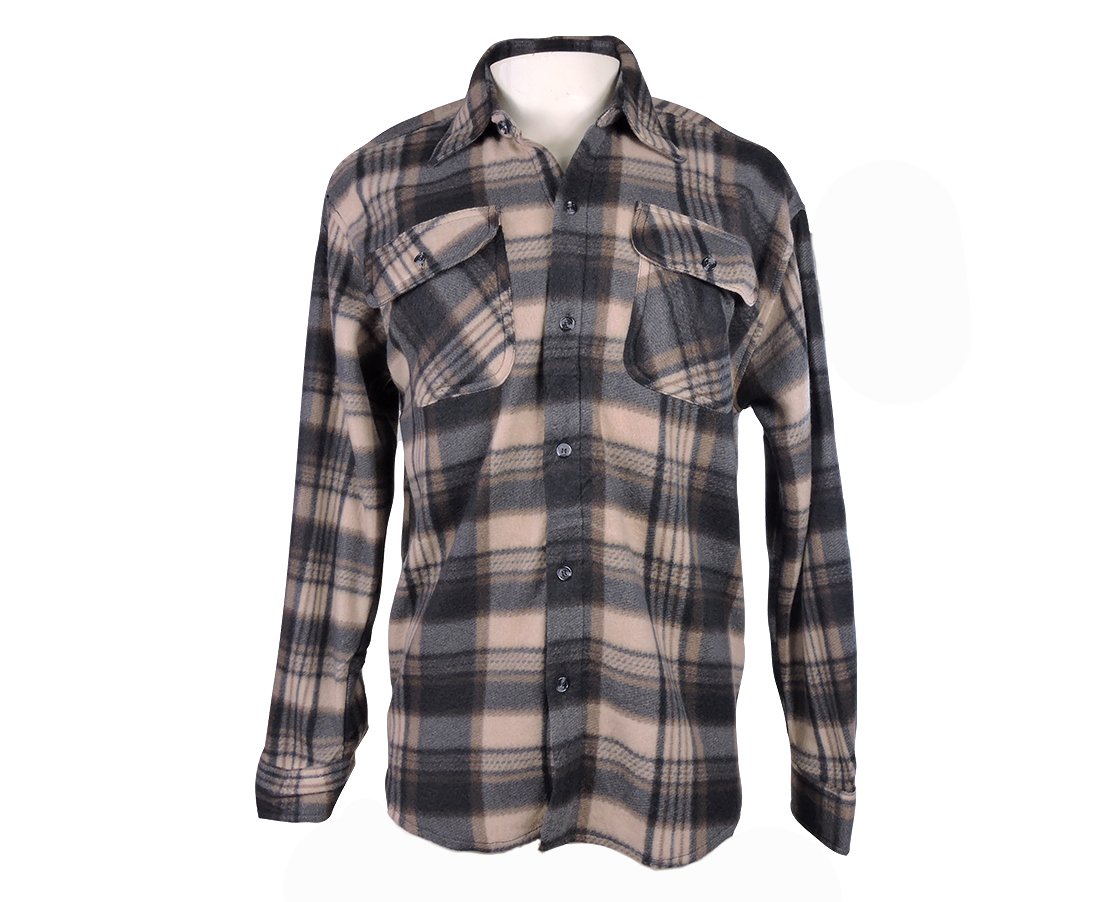 Camisa Xadrez com Bolso Manga Longa Fashion Botão Moda Inverno Masculino