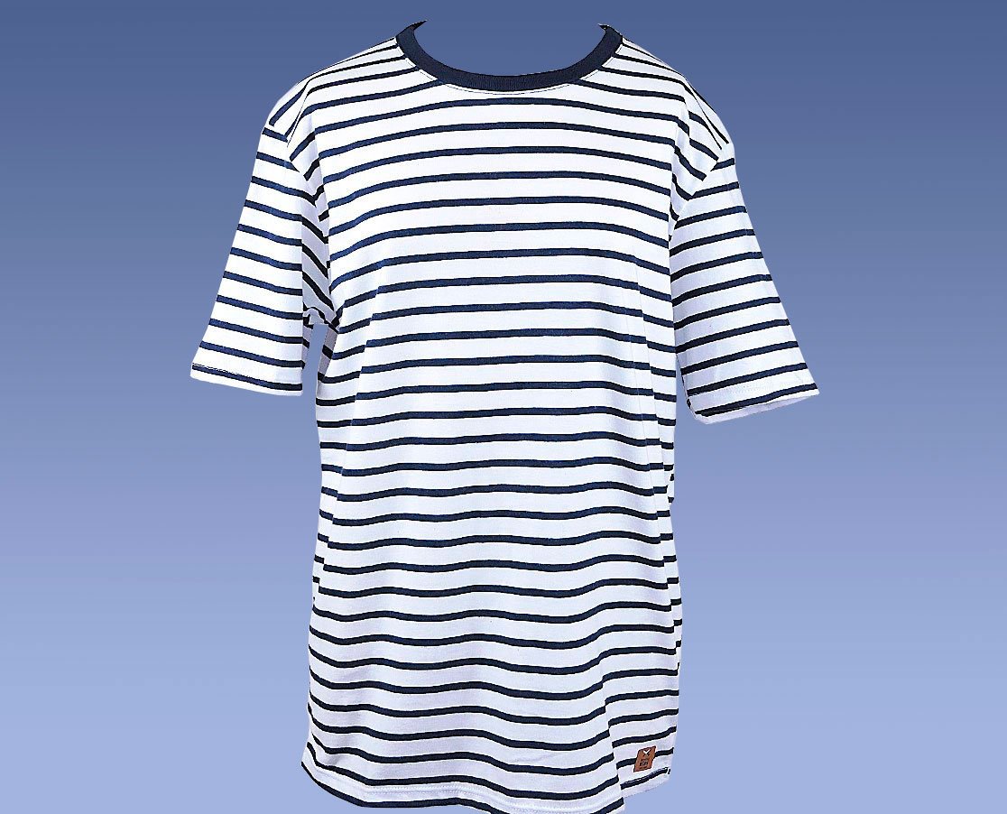 Camisa Masculina Infantil Manga Curta Listrada - Verão Praia - Azul Marinho