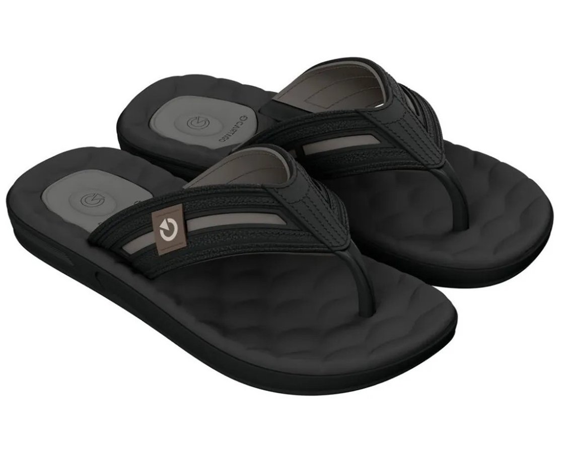 Chinelo Masculino Adulto Egeu IV 12530 Cartago Basalto e  Preto