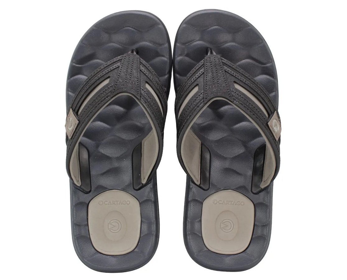 Chinelo Masculino Adulto Egeu IV 12530 Cartago Basalto e  Preto