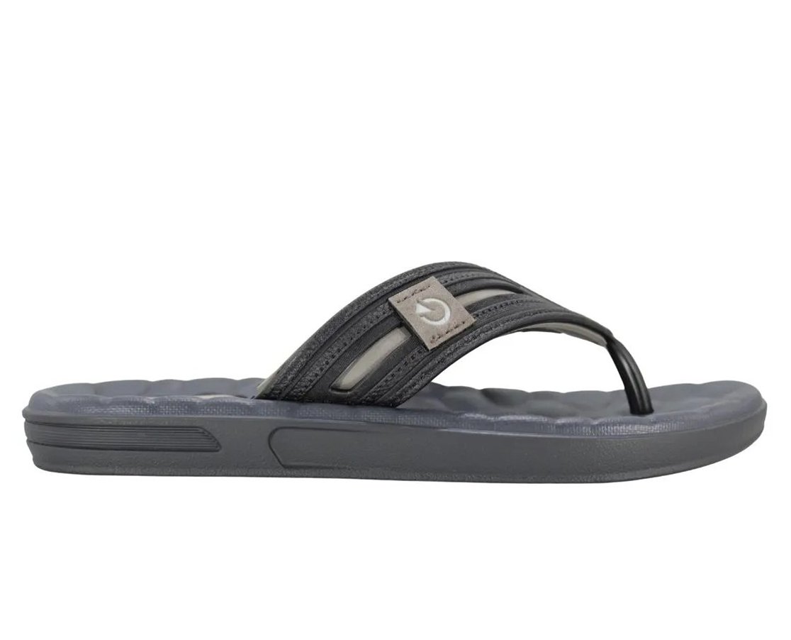 Chinelo Masculino Adulto Egeu IV 12530 Cartago Basalto e  Preto