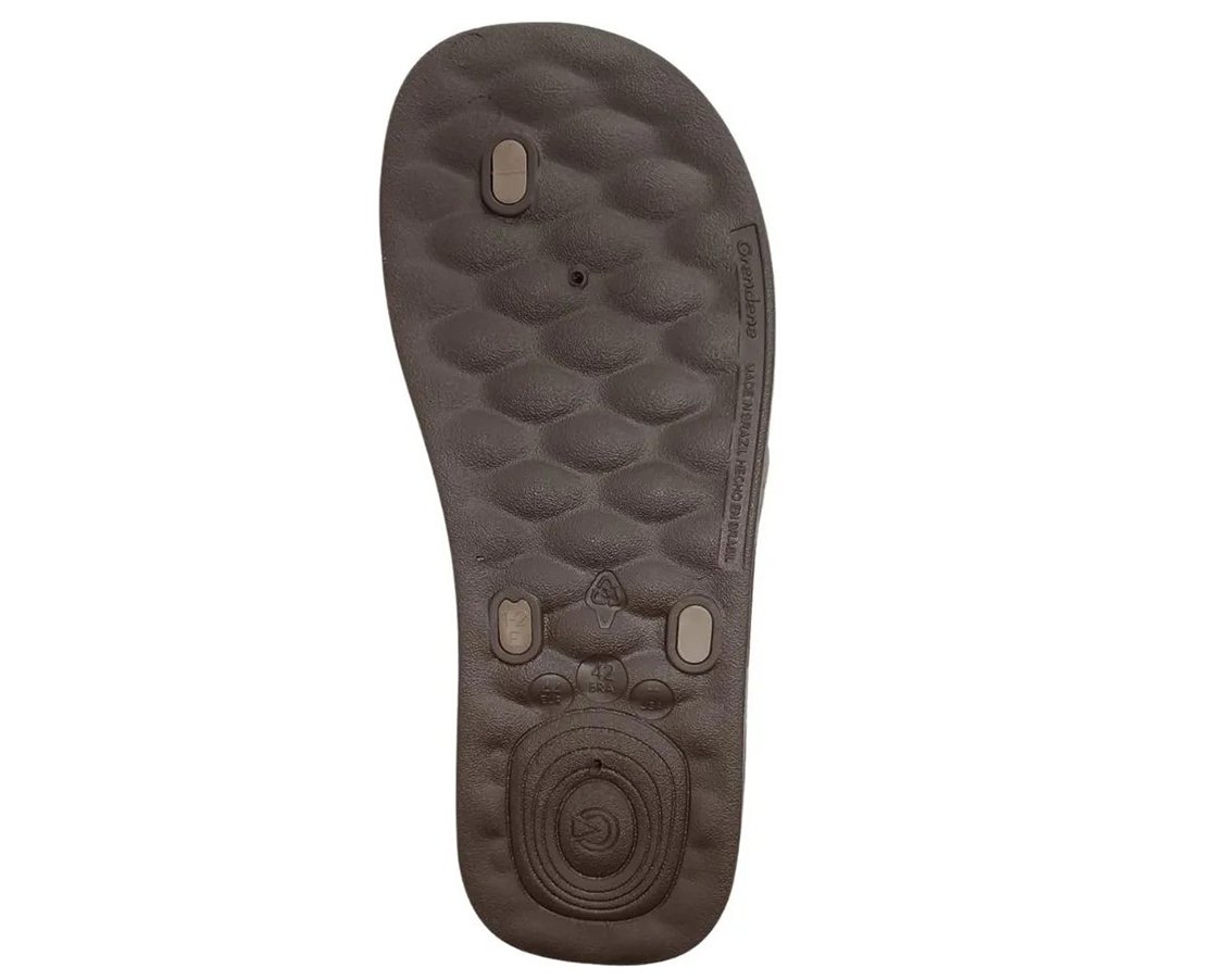 Chinelo Masculino Adulto Egeu IV 12530 Cartago Marrom e  Bege