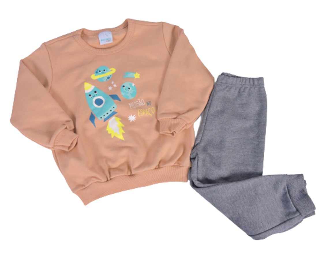 Conjunto de moletom 2024 infantil feminino malwee