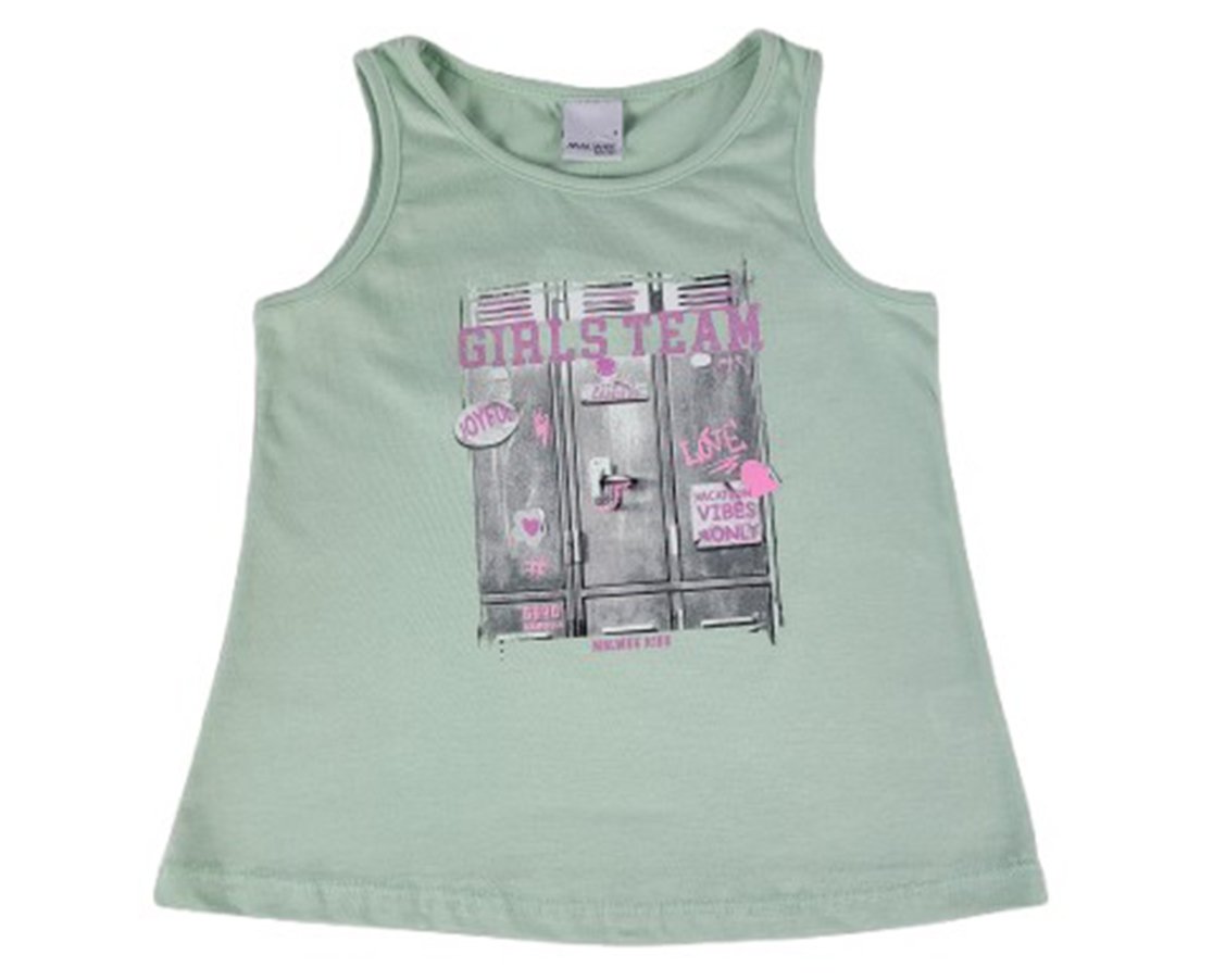 Conjunto Infantil Feminino Ciclista 4/8 1000130333 Malwee Verde Claro
