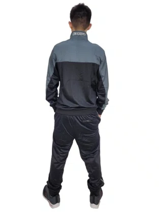 Agasalho Trilobal Sport Lettering Masculino EKP321842 Kappa Preto e Chumbo