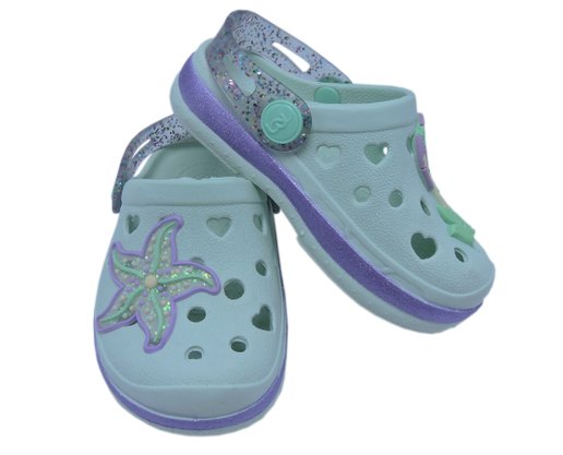 Babuche Feminina Infantil Aquarela Baby 195.0021 Mar&Cor Verde