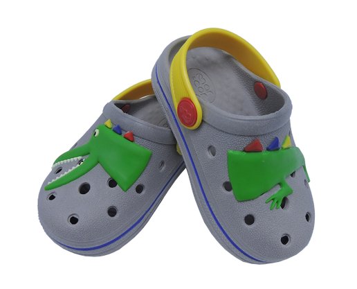 Babuche Masculina Infantil 196-0025-0217 Mar E Cor Cinza e Amarelo