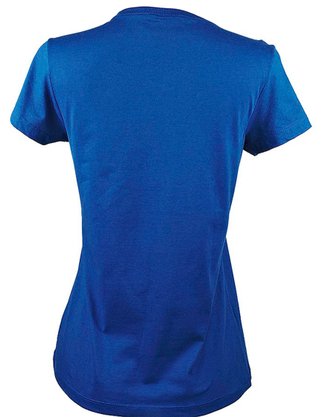 Baby Look Feminina Adulto Manga Curta Decote V 1000047373 Malwee Azul