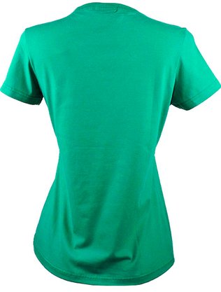 Baby Look Feminina Adulto Manga Curta Decote V Lisa 1000047373 Malwee Verde