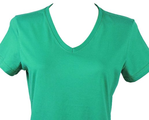 Baby Look Feminina Adulto Manga Curta Decote V Lisa 1000047373 Malwee Verde