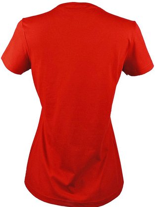 Baby Look Feminina Adulto Manga Curta Lisa com Lycra 1000004502 Malwee Vermelho