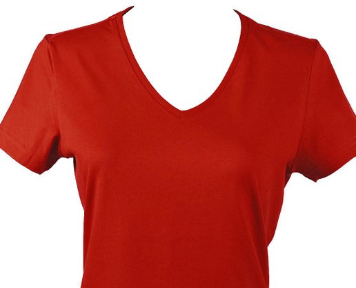 Baby Look Feminina Adulto Manga Curta Lisa com Lycra 1000004502 Malwee Vermelho