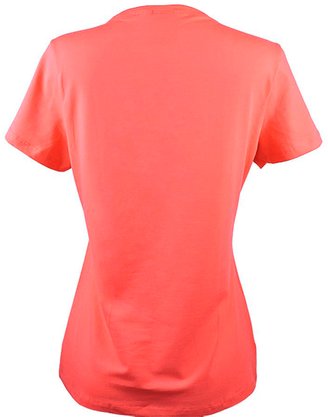 Baby Look Feminina Adulto Manga Curta Lisa Com Lycra 100004502 Malwee Coral