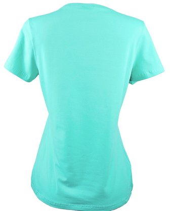 Baby Look Feminino Adulto Manga Curta  Lisa com Lycra 1000004502 Malwee Verde Água
