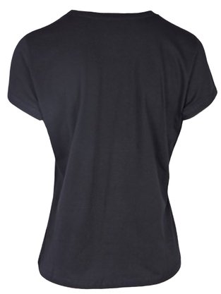 Baby Look Feminina Com Estampa Frontal  20.01.0156 Over Girls Preto